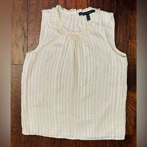 Black & White Market Beautiful Beige/Glittery Silver Dress Tank Top Size XS